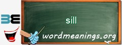 WordMeaning blackboard for sill